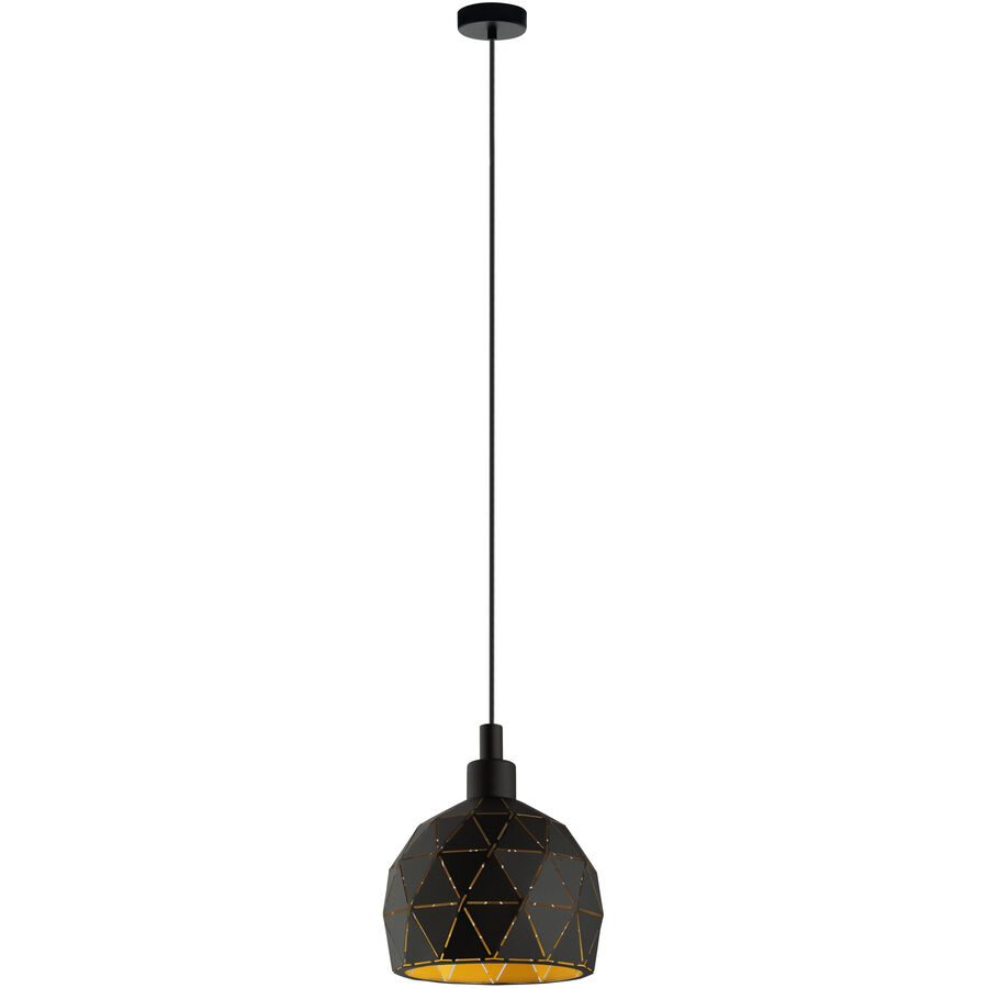 Eglo Pendellampe Roccaforte Gold/Schwarz Stahl 110 cm - Farbe: schwarz-gold - Pendellampe