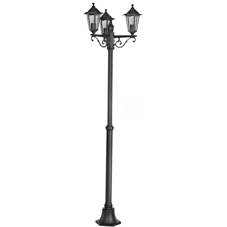 Eglo Stehlampe aussen Laterna 4 Schwarz Aluminium 192 cm - Material: Aluguss - Stehlampe aussen