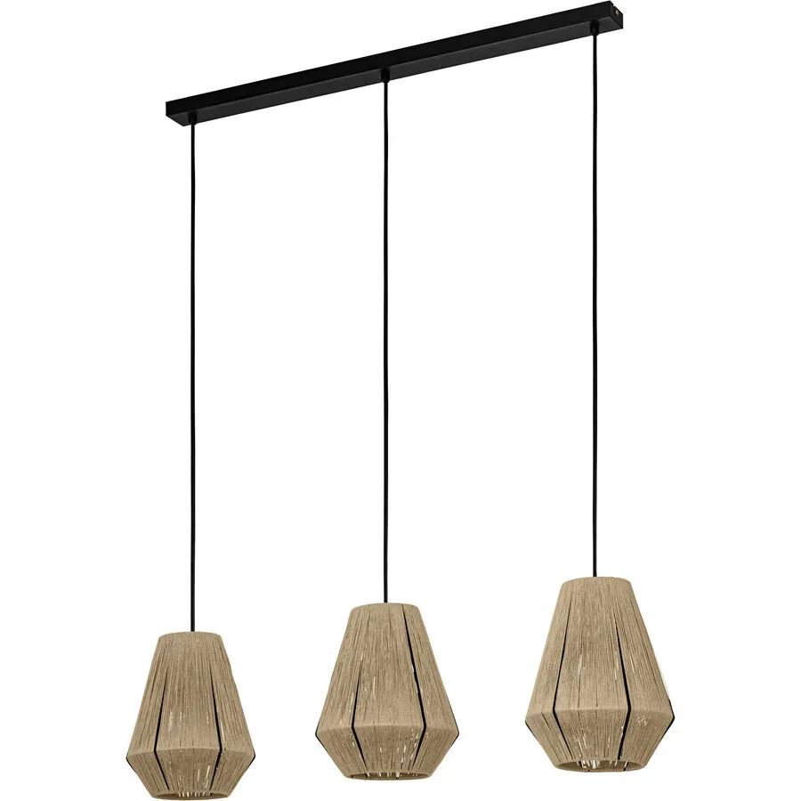 Eglo Pendellampe Alderney Schwarz Stahl 20 cm 110 cm - Pendellampe