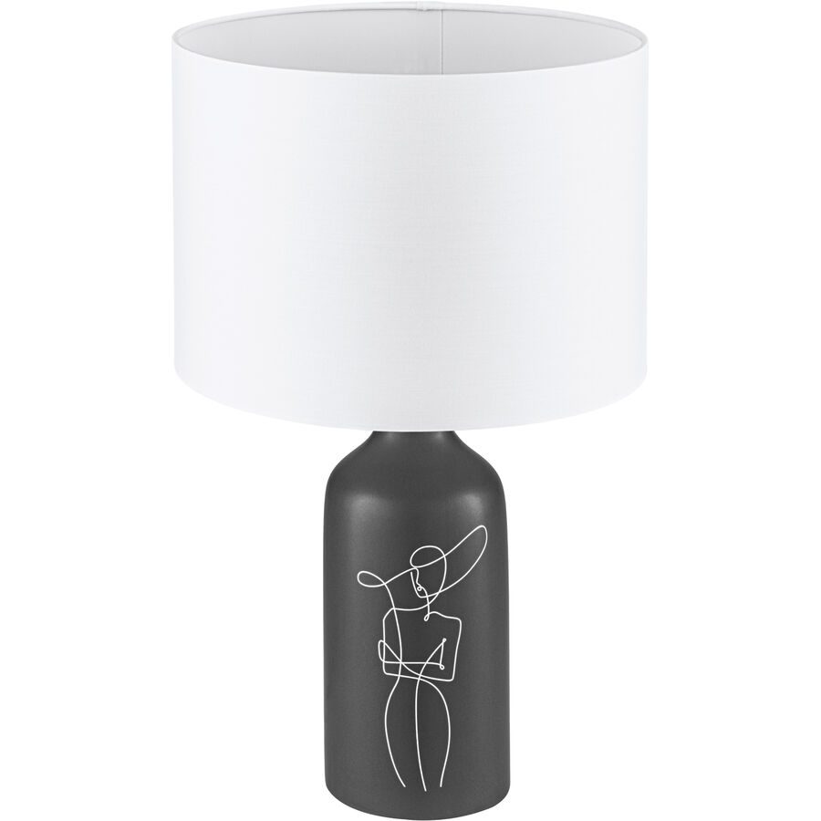Eglo Tischlampe Vinoza Schwarz 53.5 cm - Material: Keramik - Tischlampe