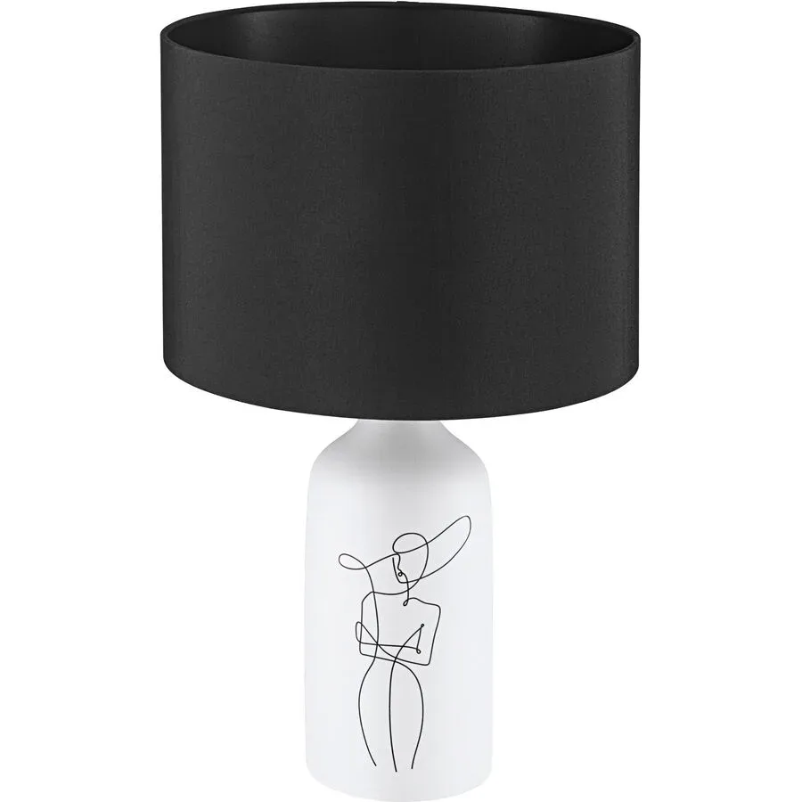 Eglo Tischlampe Vinoza Weiss 53.5 cm - Material: Keramik - Tischlampe