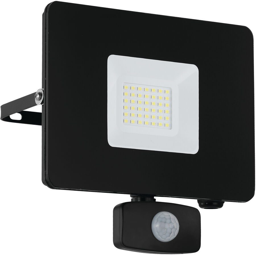 Eglo Wandlampe aussen Faedo 3 Schwarz Aluminium 19 cm - LED - Lichtfarbe: Tageslichtweiss - Wandlampe aussen- LED Energiesparlampe
