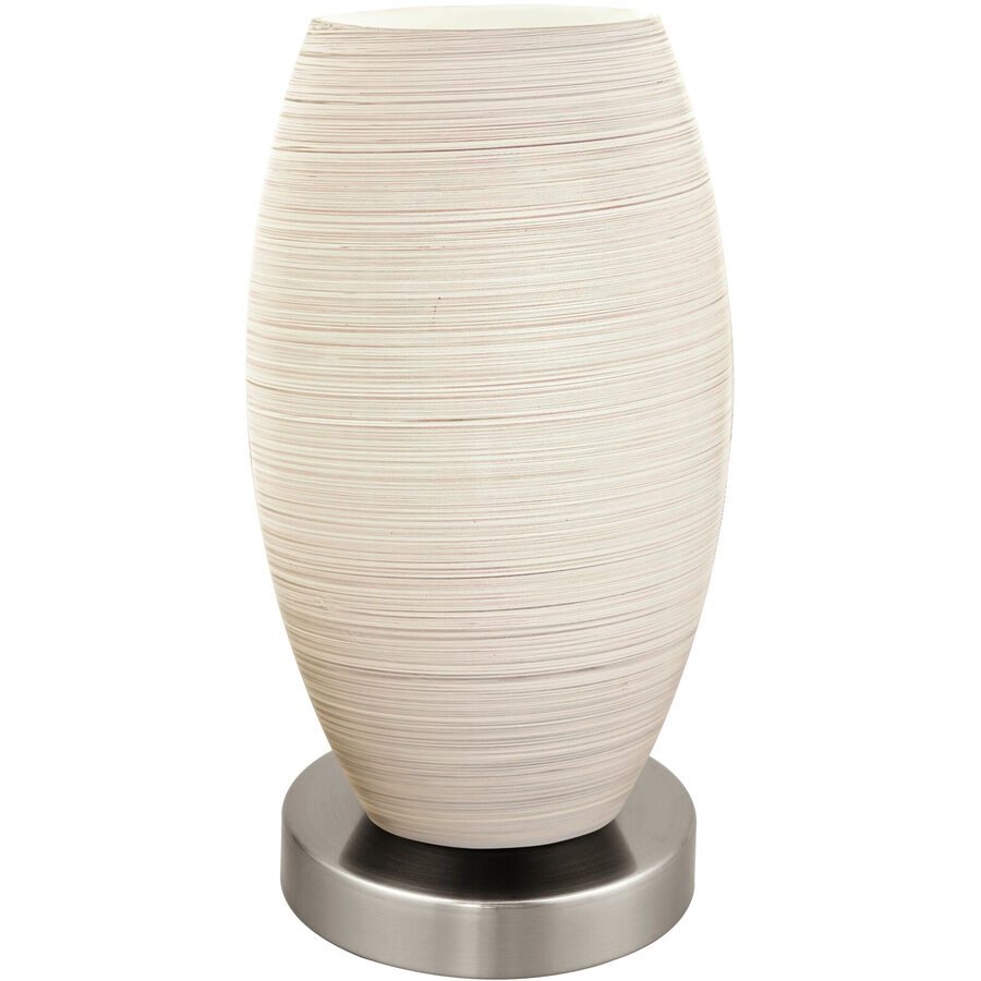 Eglo Tischlampe Batista 3 Grau Stahl 22.5 cm - Farbe: Nickel matt - Tischlampe