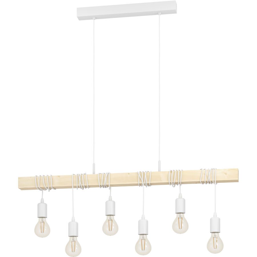 Eglo Pendellampe Townshend Weiss Stahl 10 cm 110 cm - Pendellampe