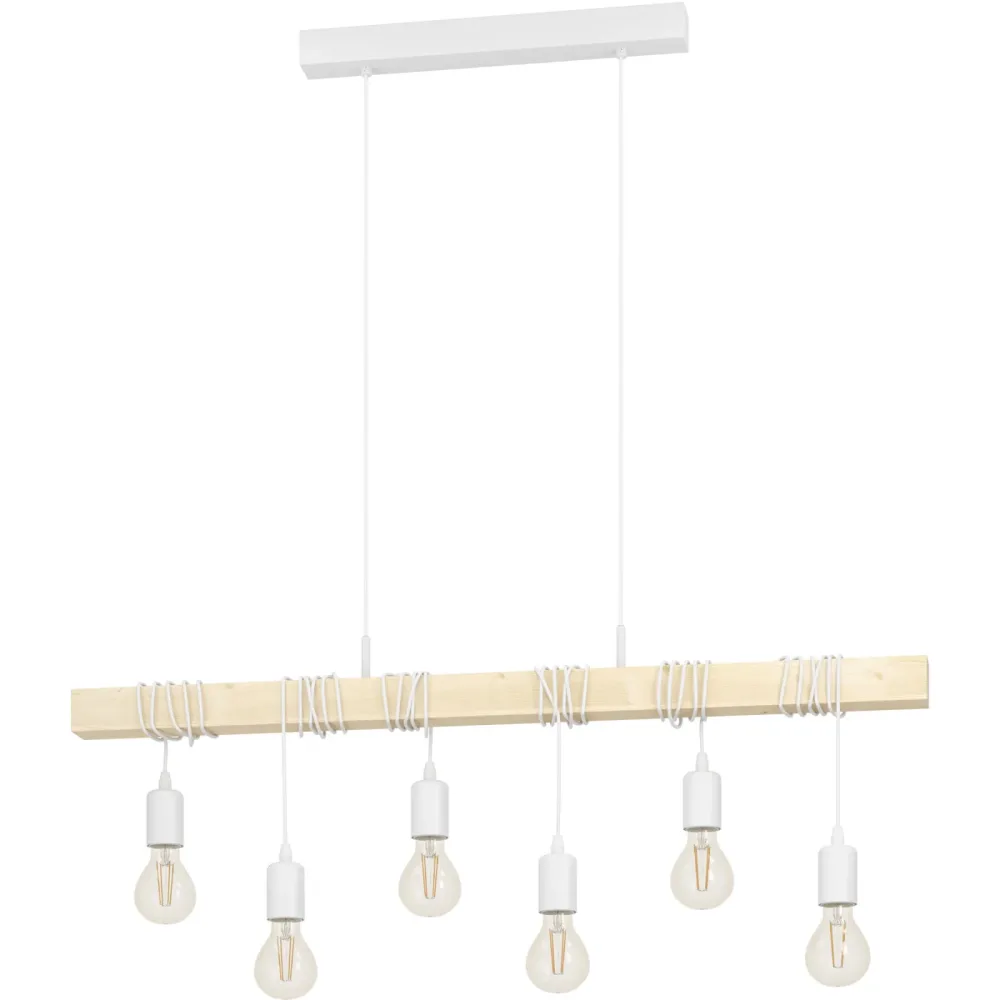 Eglo Pendellampe Townshend Weiss Stahl 10 cm 110 cm - Pendellampe