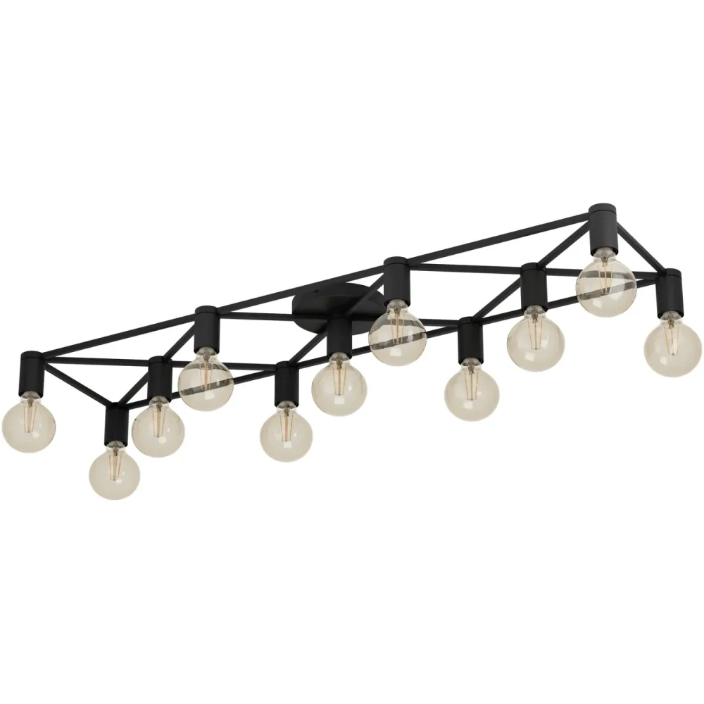 Eglo Deckenlampe Speke Schwarz Stahl 31 cm 10.5 cm - Deckenlampe