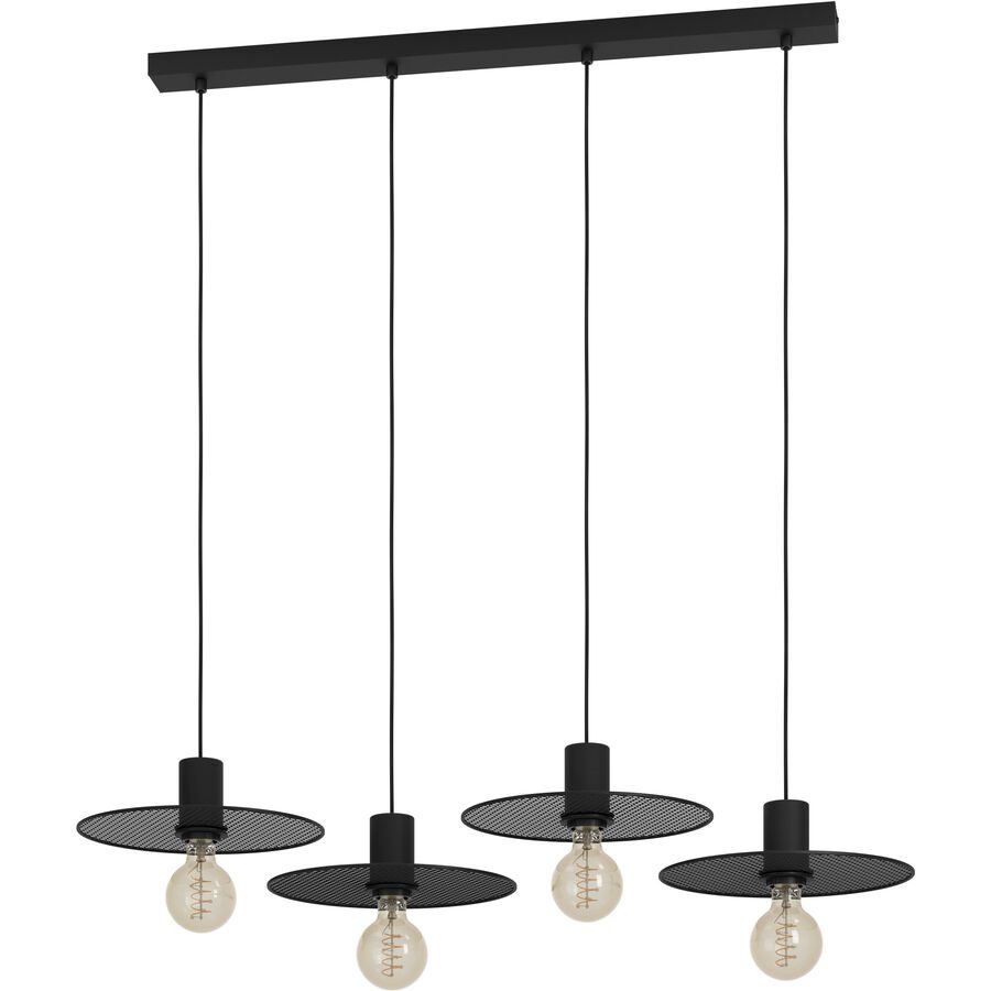 Eglo Pendellampe Ikeston Schwarz Stahl 28 cm 110 cm - Pendellampe