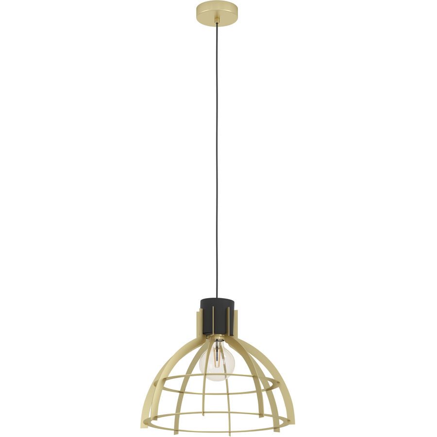 Eglo Pendellampe Stillington Gold/Schwarz Stahl 110 cm - Farbe: schwarz-gold - Pendellampe