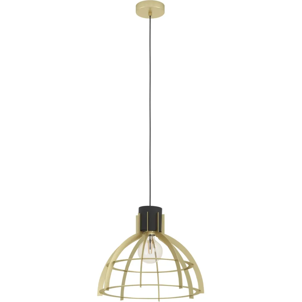 Eglo Pendellampe Stillington Gold/Schwarz Stahl 110 cm - Farbe: schwarz-gold - Pendellampe