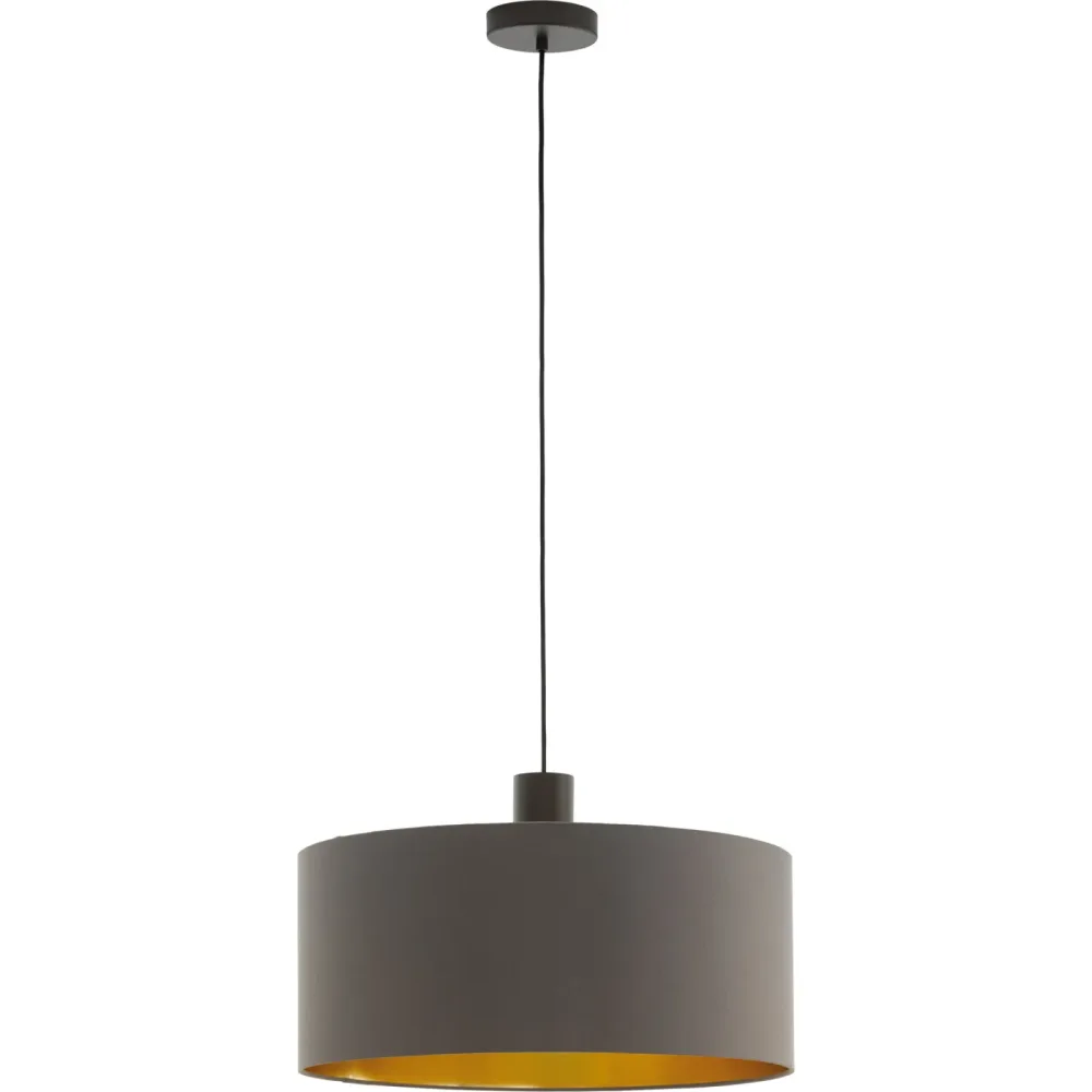Eglo Pendellampe Concessa 1 Braun Stahl 150 cm - Farbe: Dunkelbraun - Pendellampe
