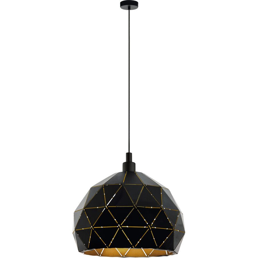 Eglo Pendellampe Roccaforte Gold/Schwarz Stahl 110 cm - Farbe: schwarz-gold - Pendellampe