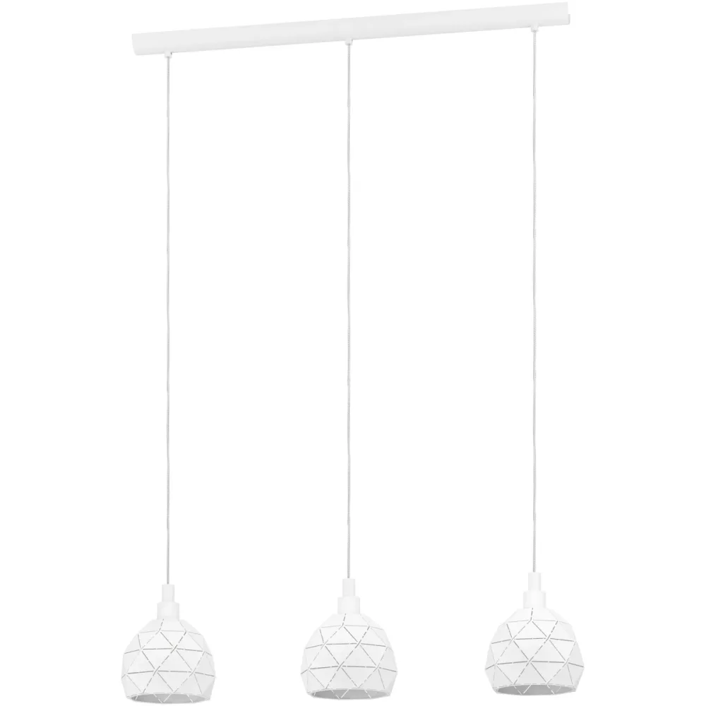 Eglo Pendellampe Roccaforte Weiss Stahl 17 cm 110 cm - Pendellampe