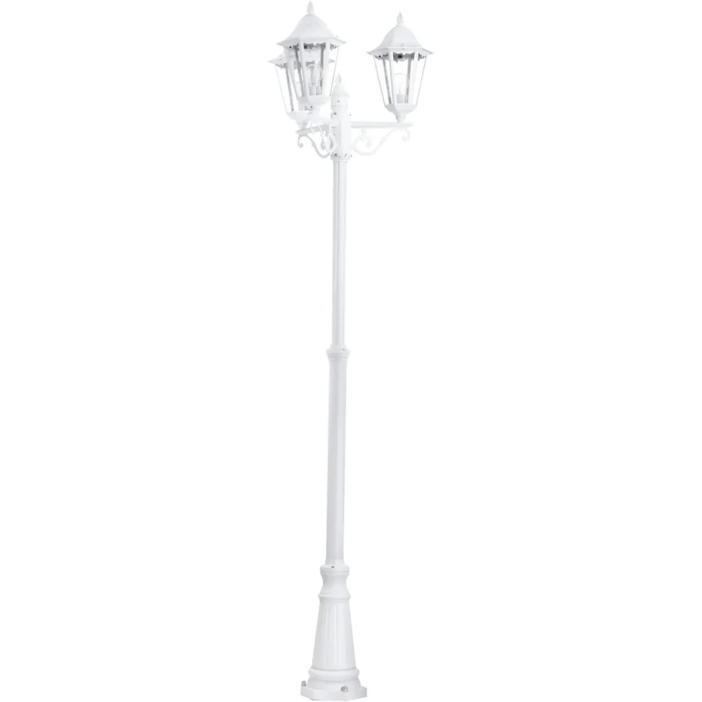 Eglo Stehlampe aussen Navedo Weiss Aluminium 220 cm - Material: Aluguss - Stehlampe aussen