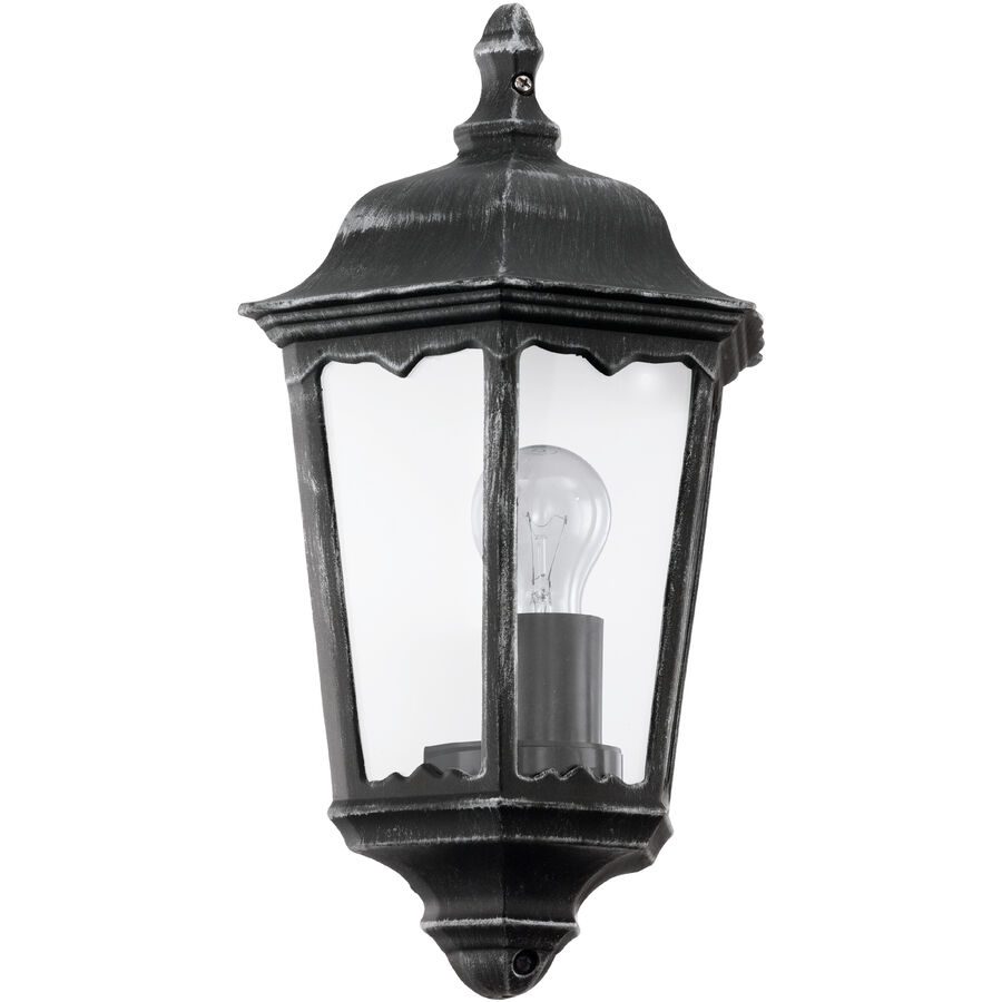 Eglo Wandlampe aussen Navedo Schwarz/Silber Aluminium 43 cm - Material: Aluguss - Wandlampe aussen