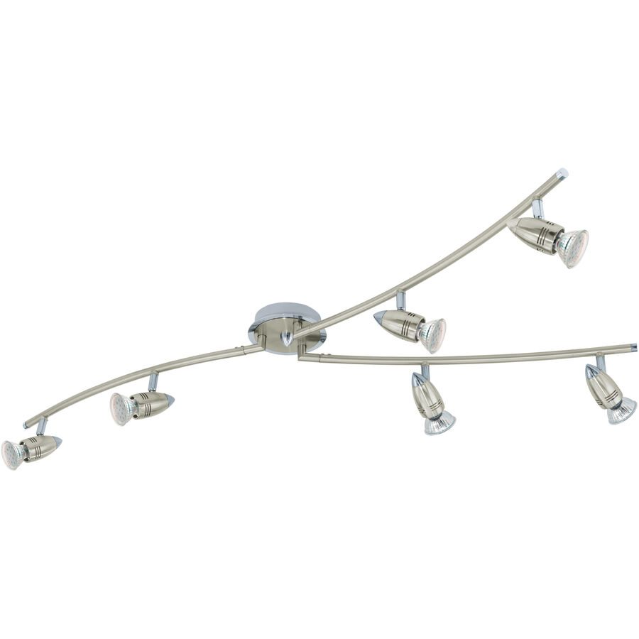 Eglo Spot Magnum-LED Grau Stahl - Farbe: Nickel matt mit Chrom - Lichtfarbe: Warmweiss - Spot