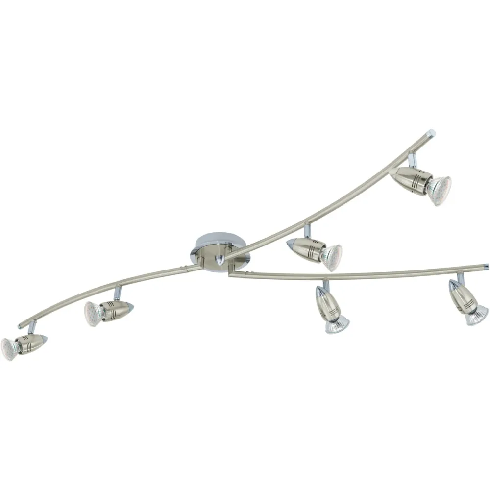 Eglo Spot Magnum-LED Grau Stahl - Farbe: Nickel matt mit Chrom - Lichtfarbe: Warmweiss - Spot