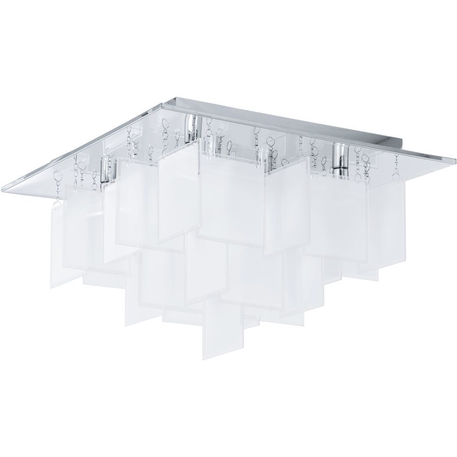 Eglo Deckenlampe Condrada 1 Grau Stahl 47 cm 30 cm - Farbe: chrom - Deckenlampe