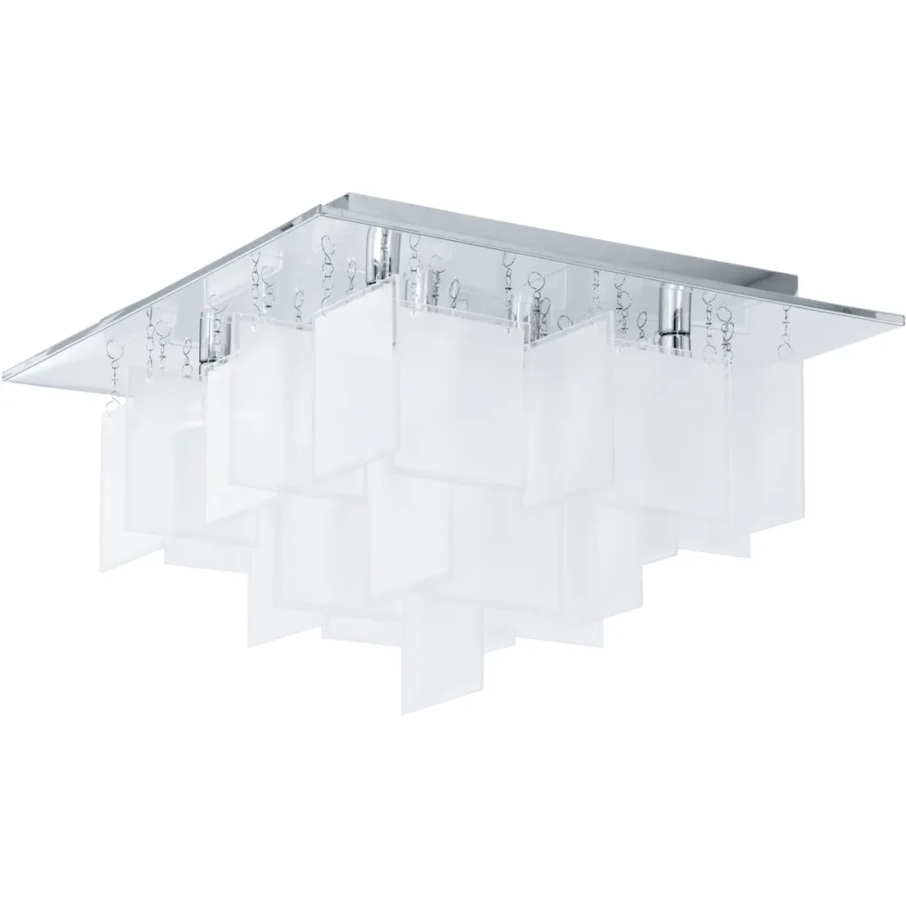 Eglo Deckenlampe Condrada 1 Grau Stahl 47 cm 30 cm - Farbe: chrom - Deckenlampe