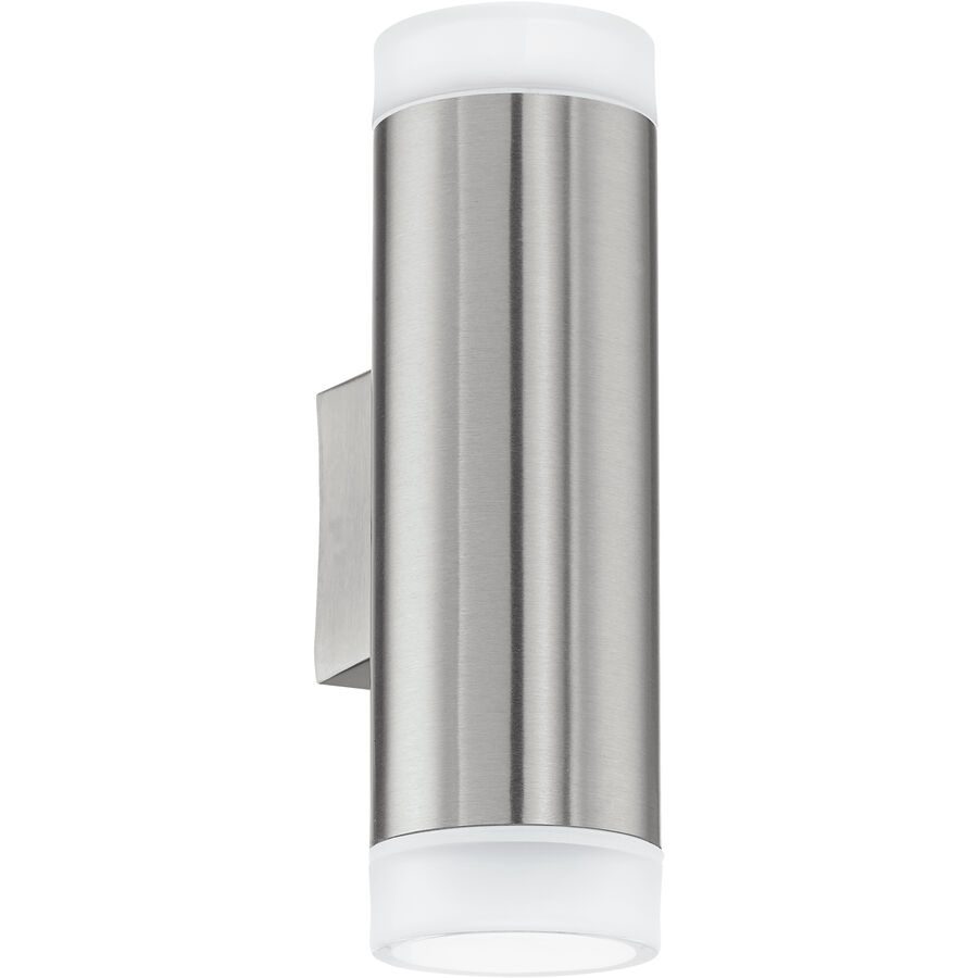 Eglo Wandlampe aussen Riga-LED Edelstahl Edelstahl 20.5 cm - Lichtfarbe: Helles Neutralweiss - Wandlampe aussen