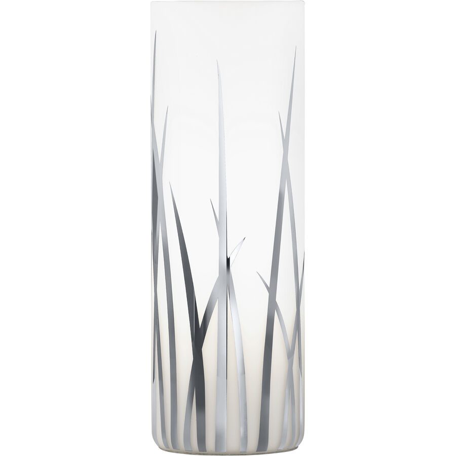 Eglo Tischlampe Rivato Weiss/Grau Glas/Kunststoff 26 cm - Farbe: weiss/chrom - Tischlampe