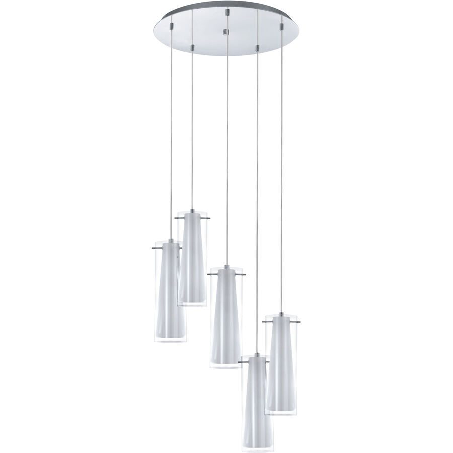 Eglo Pendellampe Pinto Grau Stahl 150 cm - Farbe: chrom - Pendellampe