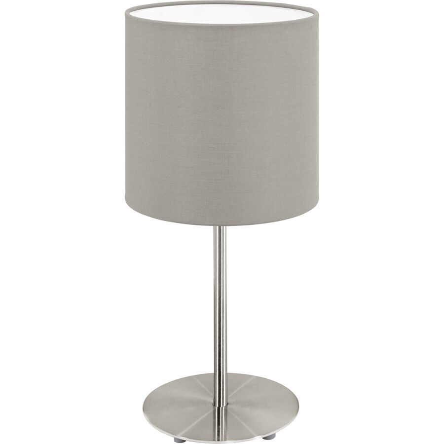 Eglo Tischlampe Pasteri Grau Stahl 27.5 cm - Farbe: Nickel matt - Tischlampe