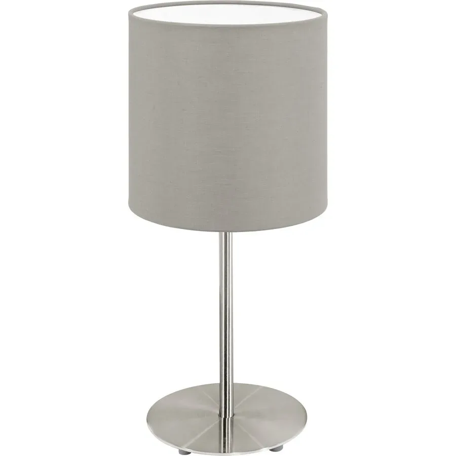 Eglo Tischlampe Pasteri Grau Stahl 27.5 cm - Farbe: Nickel matt - Tischlampe