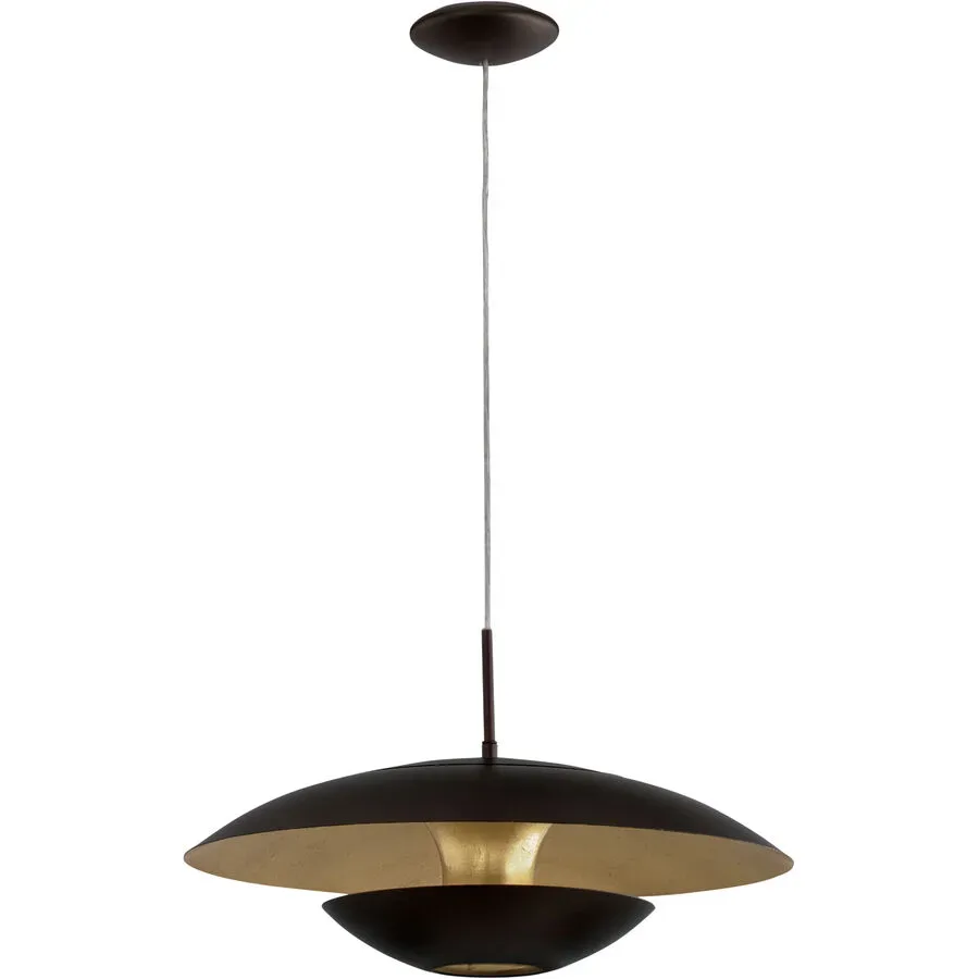 Eglo Pendellampe Nuvano Braun/Gold Stahl 110 cm - Farbe: gold/braun - Pendellampe
