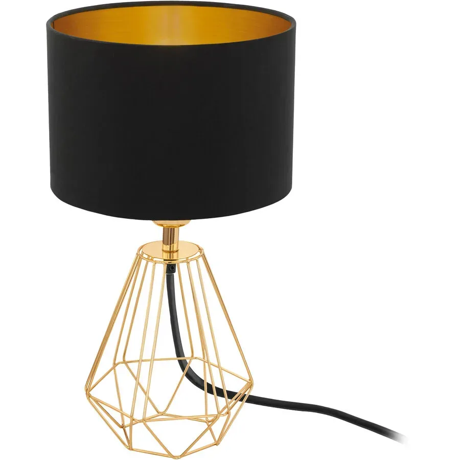 Eglo Tischlampe Carlton 2 Stahl 30.5 cm - Farbe: messing - Tischlampe