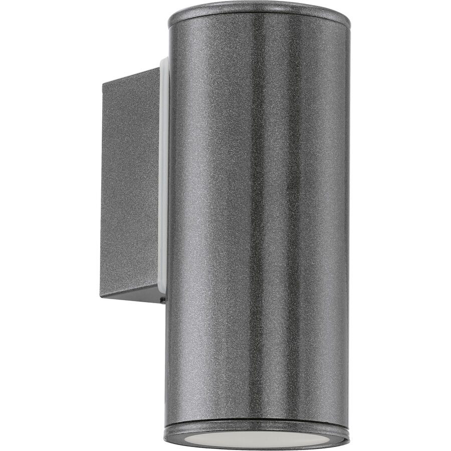 Eglo Wandlampe aussen Riga Grau Stahl verzinkt 15 cm - Farbe: anthrazit - Wandlampe aussen