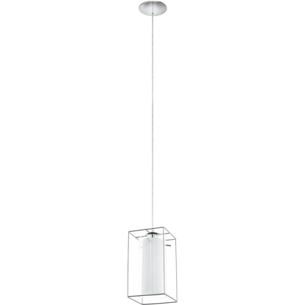 Eglo Pendellampe Loncino 1 Grau Stahl 15 cm 110 cm - Farbe: chrom - Pendellampe