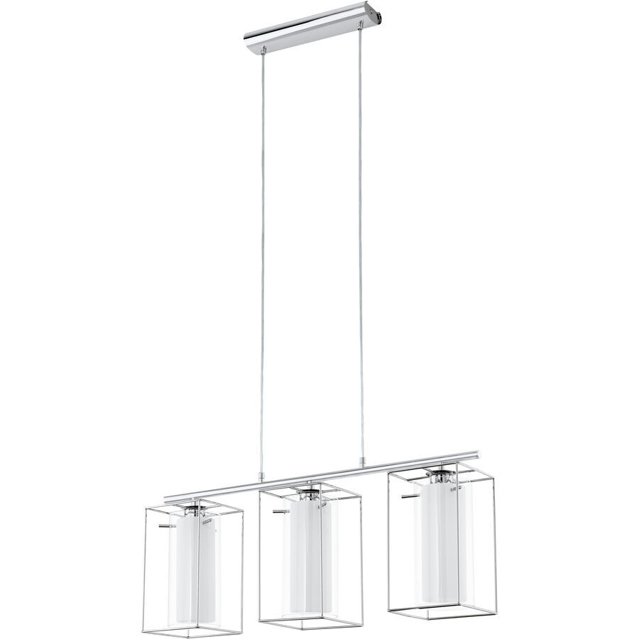 Eglo Pendellampe Loncino 1 Grau Stahl 15 cm 110 cm - Farbe: chrom - Pendellampe