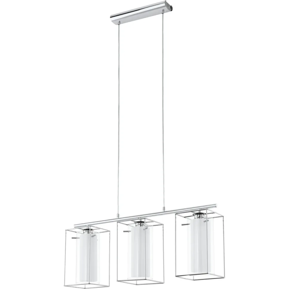 Eglo Pendellampe Loncino 1 Grau Stahl 15 cm 110 cm - Farbe: chrom - Pendellampe
