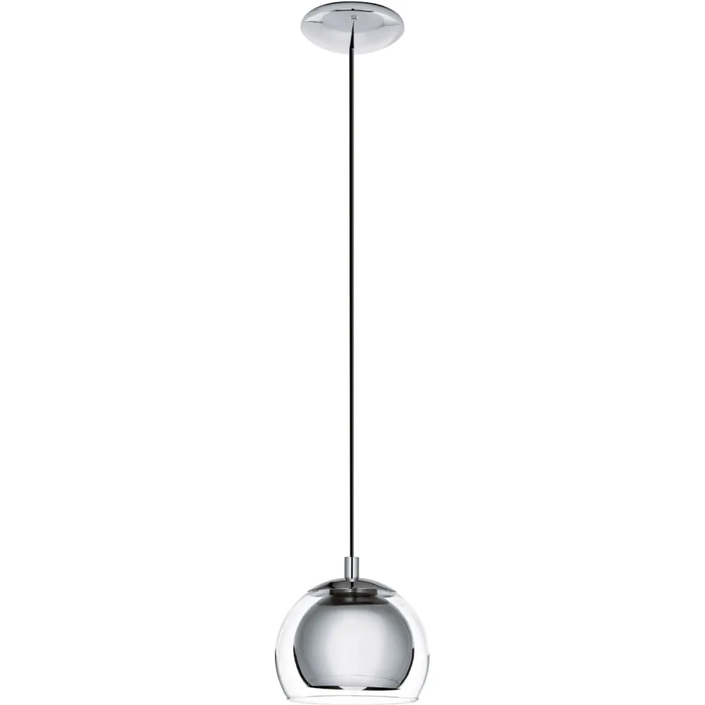 Eglo Pendellampe Rocamar Grau Stahl 110 cm - Farbe: chrom - Pendellampe