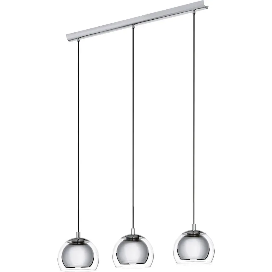 Eglo Pendellampe Rocamar Grau Stahl 19 cm 110 cm - Farbe: chrom - Pendellampe