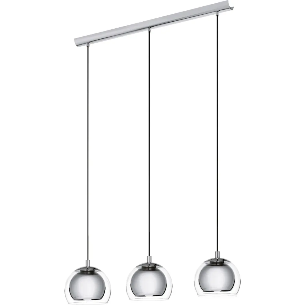 Eglo Pendellampe Rocamar Grau Stahl 19 cm 110 cm - Farbe: chrom - Pendellampe