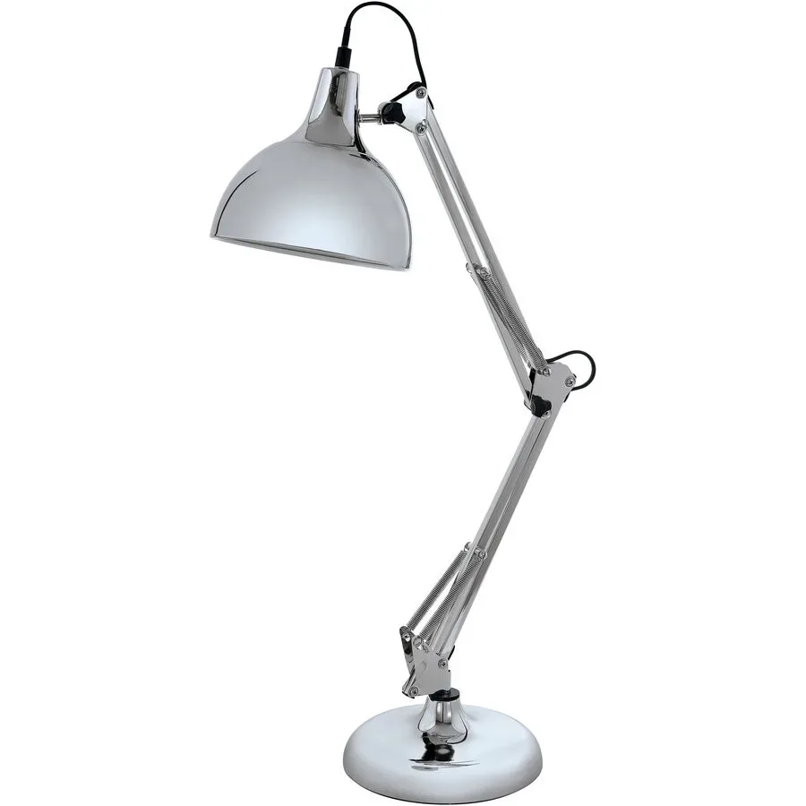Eglo Tischlampe Borgillio Grau Stahl 19 cm 71 cm - Farbe: chrom - Tischlampe