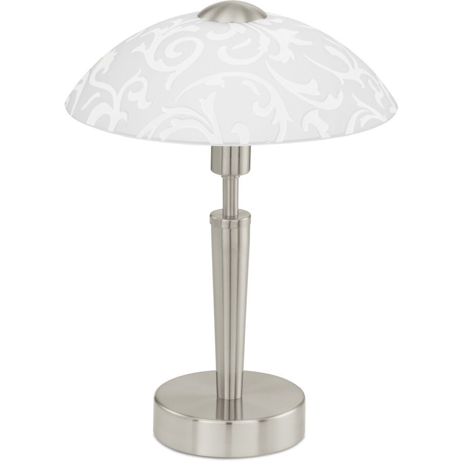 Eglo Tischlampe Solo Grau Stahl 32 cm - Farbe: Nickel matt - Tischlampe