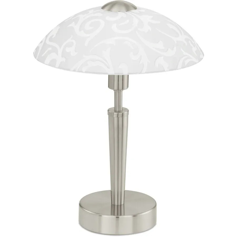 Eglo Tischlampe Solo Grau Stahl 32 cm - Farbe: Nickel matt - Tischlampe
