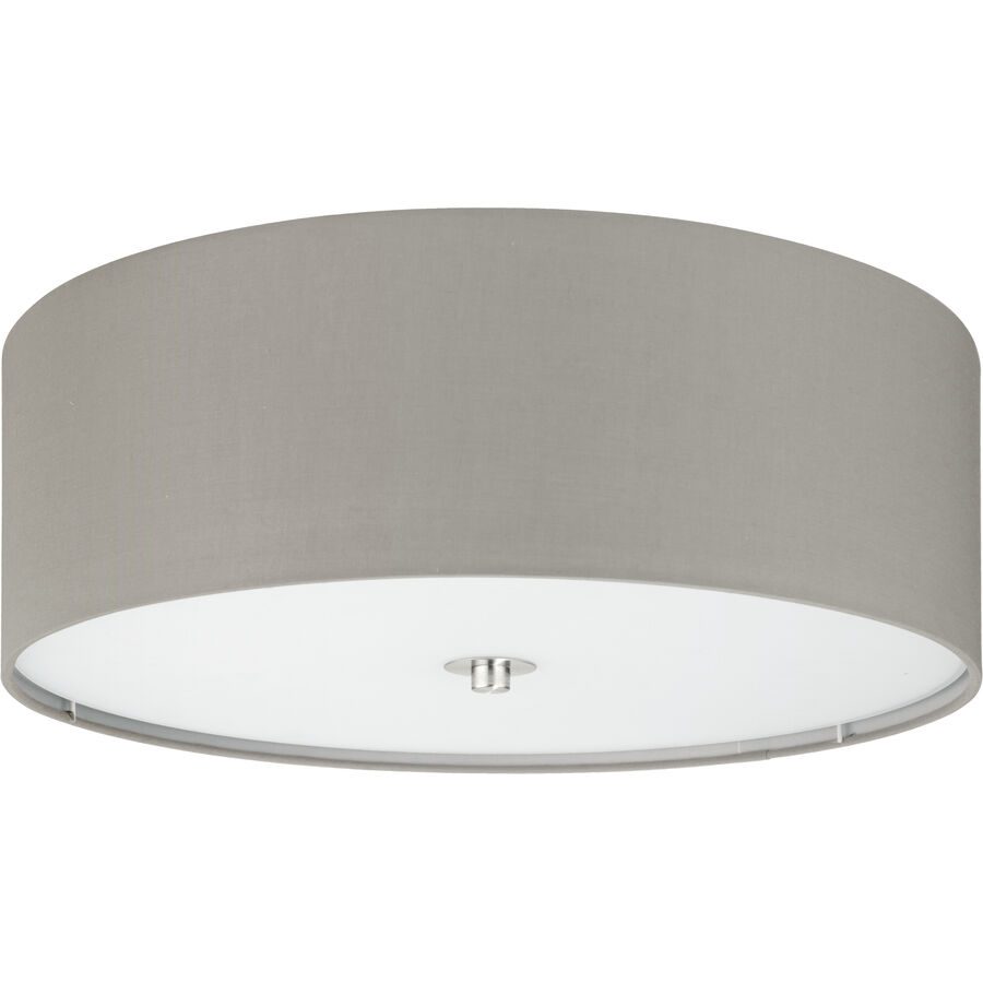 Eglo Deckenlampe Pasteri Grau Stahl 19.5 cm - Farbe: Nickel matt - Deckenlampe