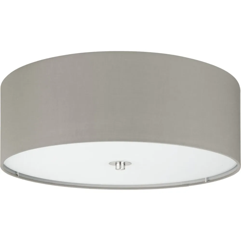Eglo Deckenlampe Pasteri Grau Stahl 19.5 cm - Farbe: Nickel matt - Deckenlampe