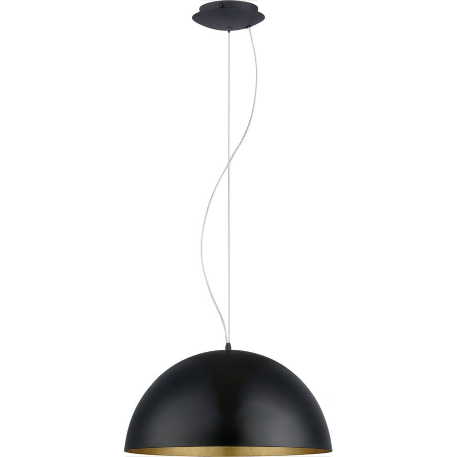 Eglo Pendellampe Gaetano 1 Gold/Schwarz Stahl 150 cm - Farbe: schwarz-gold - Pendellampe