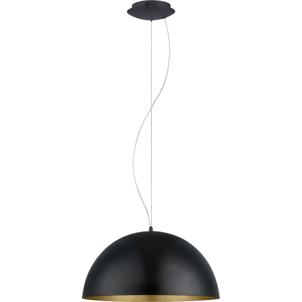 Eglo Pendellampe Gaetano 1 Gold/Schwarz Stahl 150 cm - Farbe: schwarz-gold - Pendellampe