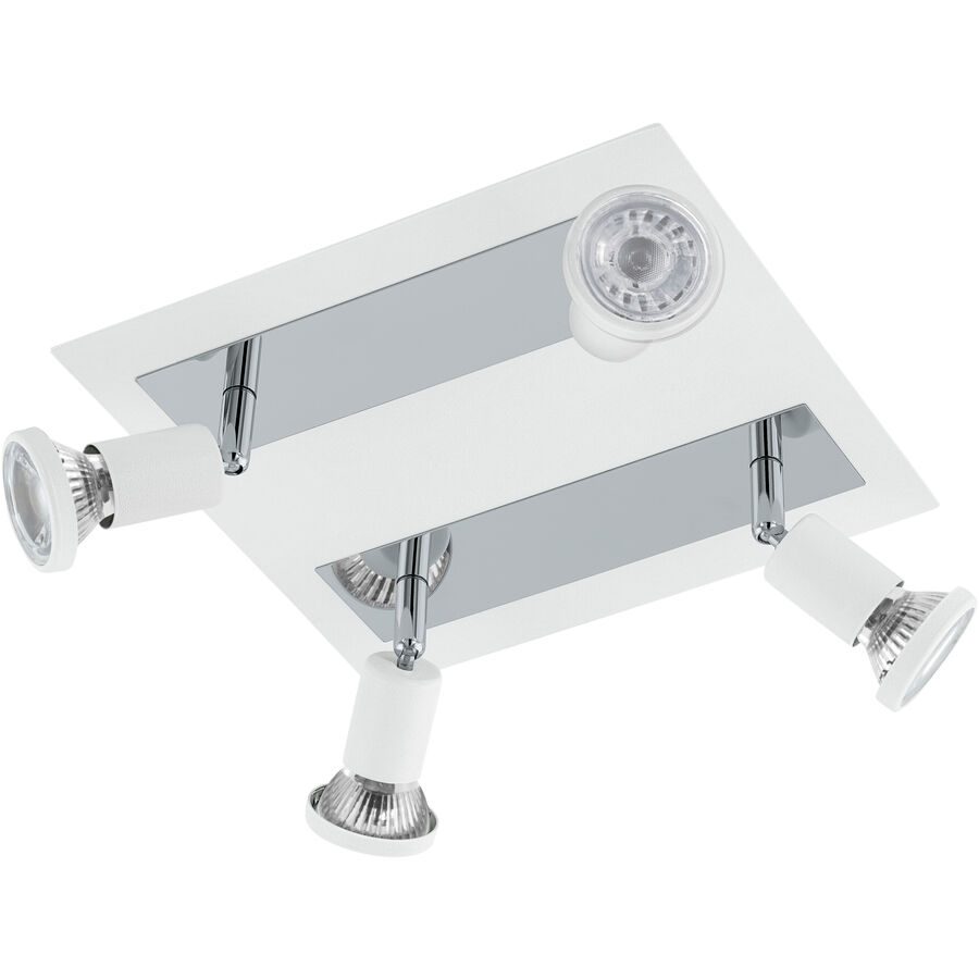 Eglo Spot Sarria Weiss/Grau Stahl 26 cm - Farbe: weiss/chrom - Spot