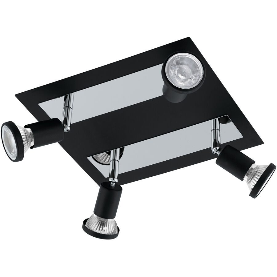Eglo Spot Sarria Schwarz/Grau Stahl 26 cm - Farbe: schwarz/chrom - Spot