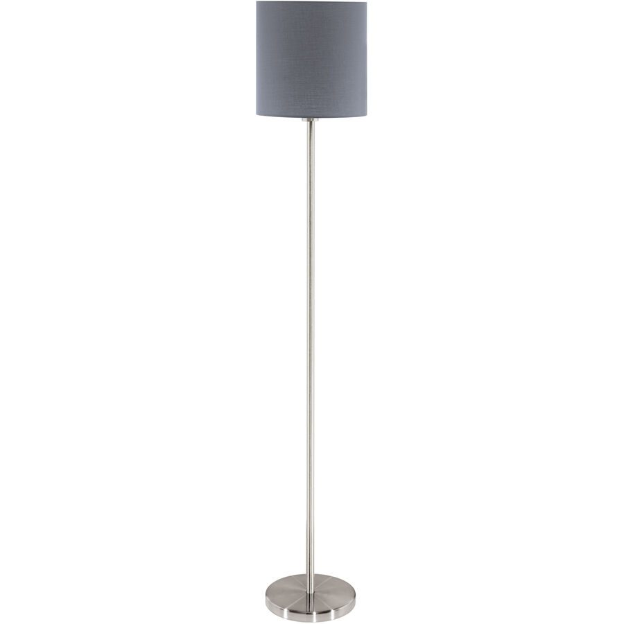Eglo Stehlampe Pasteri Grau Stahl 157.5 cm - Farbe: Nickel matt - Stehlampe