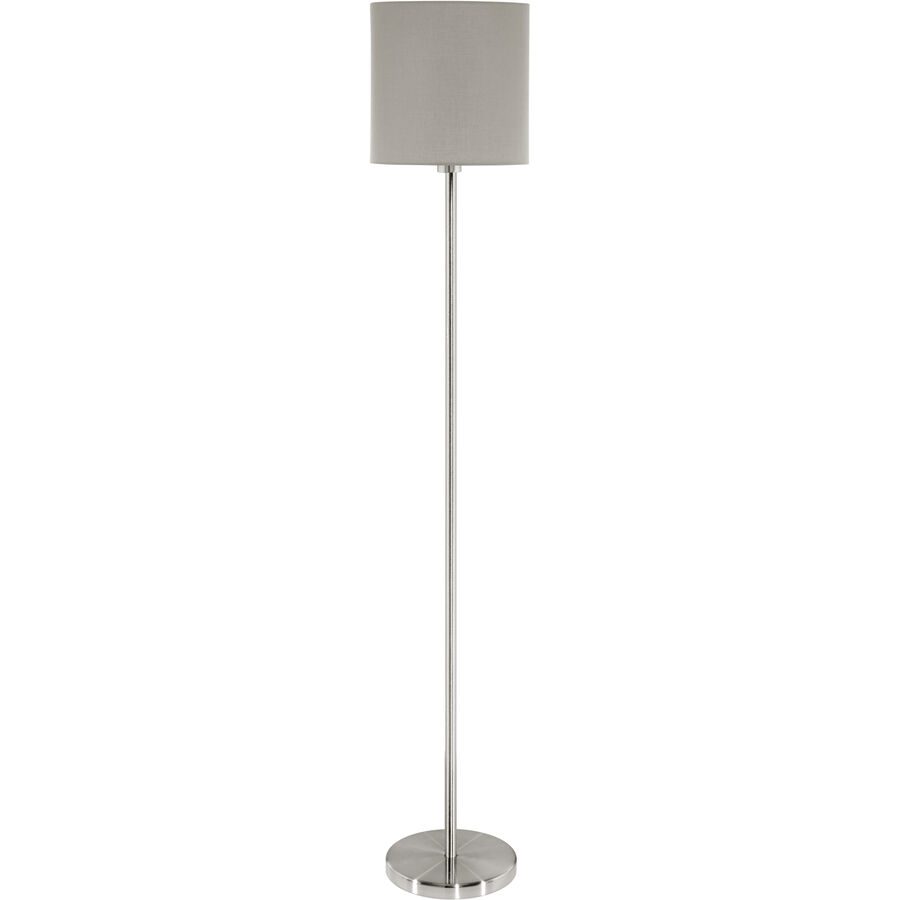 Eglo Stehlampe Pasteri Grau Stahl 157.5 cm - Farbe: Nickel matt - Stehlampe