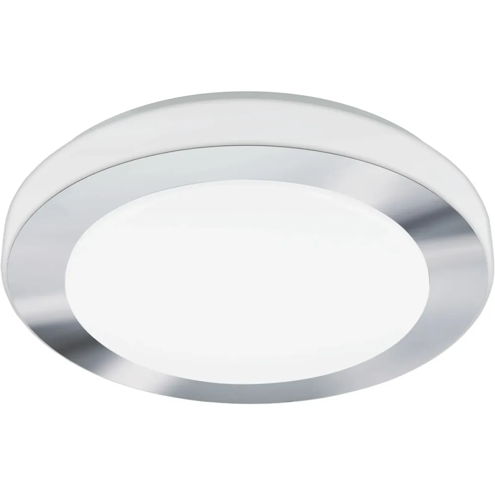Eglo Deckenlampe LED Carpi Weiss/Grau Stahl 7.5 cm - Farbe: weiss/chrom - LED - Lichtfarbe: Warmweiss - Deckenlampe- LED Energiesparlampe