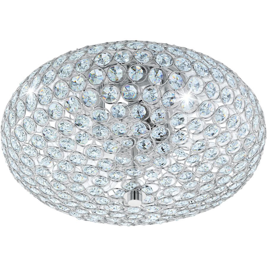 Eglo Deckenlampe Clemente Grau Stahl 20 cm - Farbe: chrom - Deckenlampe