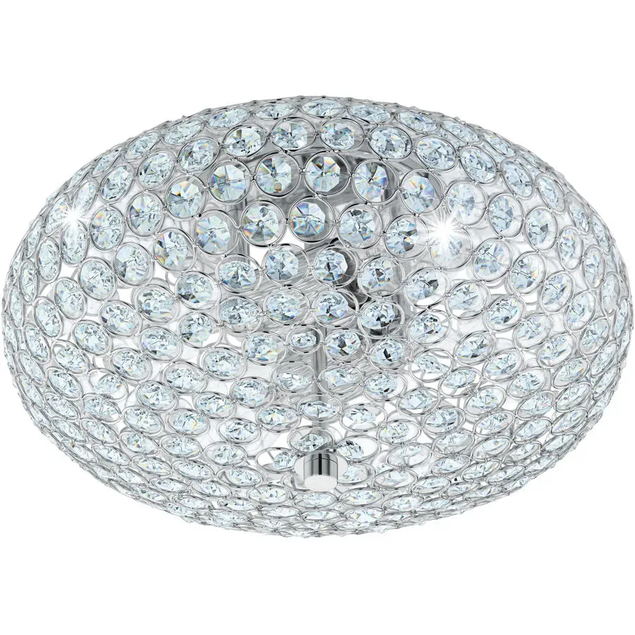 Eglo Deckenlampe Clemente Grau Stahl 20 cm - Farbe: chrom - Deckenlampe